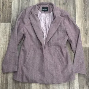 Chou Yatou Open Front Pink Blazer Women’s Medium thumbnail 1
