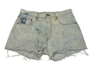 Levi’s 501 Original Women’s Denim Shorts W32 Tie Dye Frayed Hem High Waist Y2K thumbnail 1