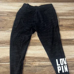 Pink Victoria’s Secret gray jogger sweatpants thumbnail 4