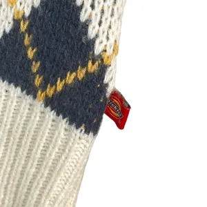 Dickies Juniors Argyle Sweater Vest Blue White Yellow Preppy Knit Pullover Large thumbnail 4