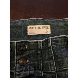 We The Free Jeans Women 29 Medium Blue High Rise Flare Paperbag Stretch Denim thumbnail 8