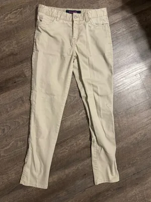 Beige Slim Crop Pants Tan Size 14 thumbnail 3