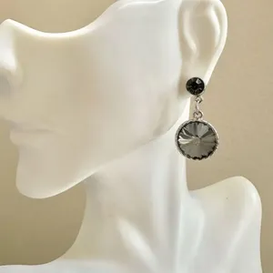 White House Black Market Crystal Drop Earrings thumbnail 5