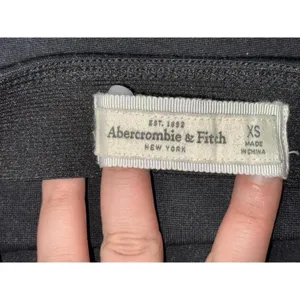 NEW Abercrombie & Fitch Black Cotton Pencil Skirt Mini Skirt Womens Size XS thumbnail 4
