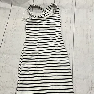 Zara white and black striped midi dress thumbnail 3