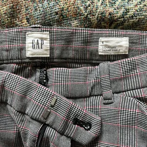 GAP Gray Signature Skinny Ankle Pants Checkered Red and Black SZ 6 High-Rise thumbnail 12