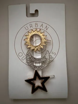Urban Outfitters 3-Piece Celestial Hair Clip Set thumbnail 1