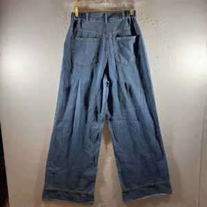 1629 |‎ Max Studio London Wide Leg High Waist Denim Trousers Blue Womens XS thumbnail 6