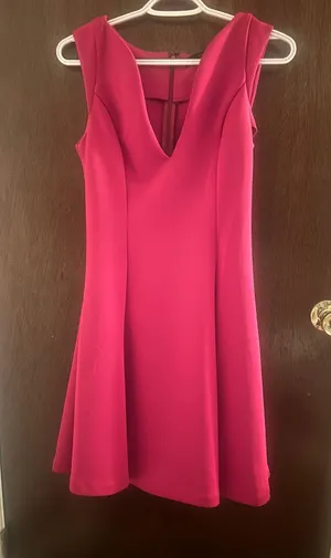 S Los Angeles Pink V-Neck Flare Dress thumbnail 1