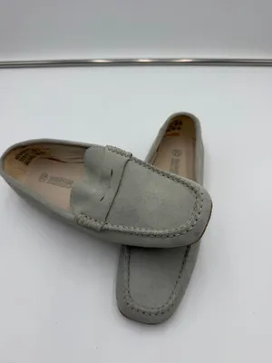 Predictions Men’s Light Gray Suede Penny Loafers Size 7.5 Moc Toe Slip On thumbnail 4