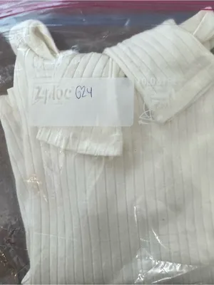 SheIn White ribbed long sleeve top thumbnail 4