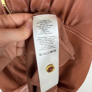 NWT By Anthropologie Vegan Leather Puff Sleeve Zip Front Midi Dress Size 2 Brown thumbnail 7