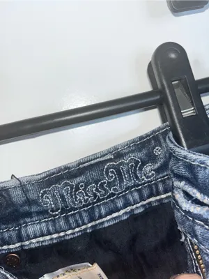 Miss Me Bootcut Straight Leg Floral Crystalized Embroidered Stitched Jeans Sz 27 thumbnail 15