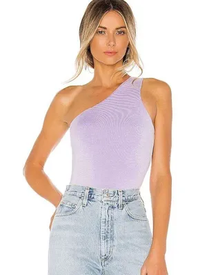Revolve Devonne One Shoulder Lavender Body Suit thumbnail 1
