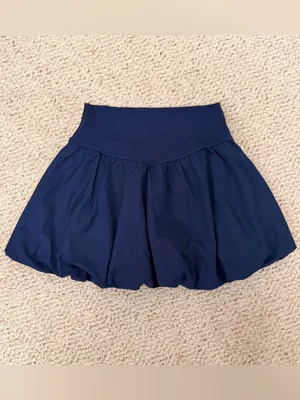 OFFLINE by Aerie Real Me Navy Bubble Skort Athletic Tennis Pickleball‎ Medium thumbnail 2