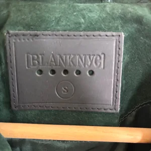 Blank NYC Suede Moto Jacket Forest Green Leather Biker 73K-9592NO Small thumbnail 9