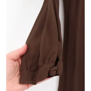 Sandro Pleated Button Shift Dress Size US 4 Brown Parisian Pockets‎ Minimalist thumbnail 5