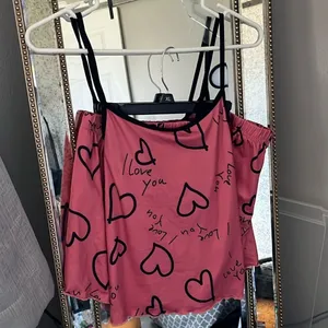 Women's Heart Print Pajama Set, tank Top & Shorts Sleepwear & Loungewear size xl thumbnail 6