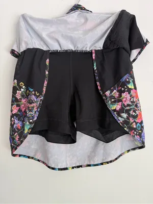 Lululemon Hotty Hot High Rise Skirt Skort Black Flowerscope Floral Size 2 W8AFWT thumbnail 8
