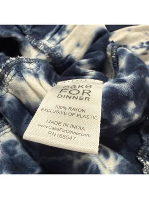 Cake For Dinner Blue & White Tie Dye Ruffle Tiered Mini Skirt Sz M Medium thumbnail 5