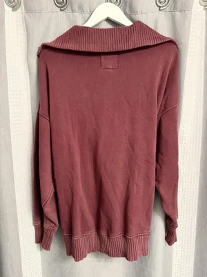 Aerie Sweater Oversized Pullover Quarter-Zip thumbnail 2