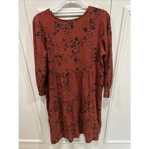Mud Pie Cheetah Print Tiered Midi Dress Brown & Black Western Prairie Country thumbnail 4