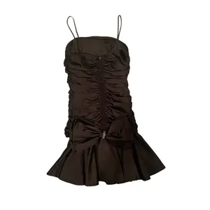 VTG 80’s Lillie Rubin 8 10 Formal Dress Gown Detachable Skirt Black Satin Party thumbnail 4