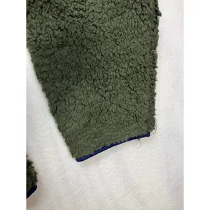 Perch by Blu Pepper Womens 2XL Green Sherpa Fleece Zip Up Hoodie Jacket‎ thumbnail 4