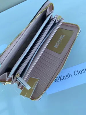 Michael Kors Large Logo Travel Continental Wallet - Powder blush/Brown thumbnail 8