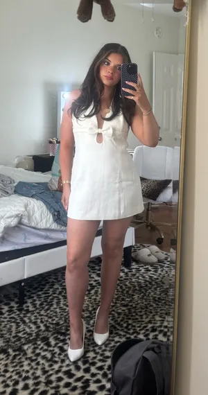 Princess Polly White Halter Dress thumbnail 2