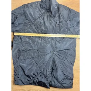 Free People Ella Puffer Coat Women's L Black Longline Double Breasted Quilted thumbnail 10