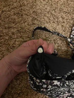 Lululemon Free To Be Bra *Long Line Size 6 Floral Spritz Multi Black White Pads thumbnail 4