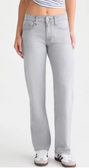Aeropostale Women’s Low-Rise Baggy Jean Size 0 New Grey Wash New thumbnail 1