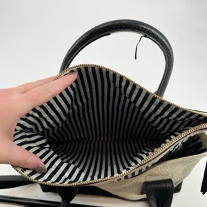 Kate Spade Southport Avenue Carmen Convertible Satchel Handbag Purse cream black thumbnail 6