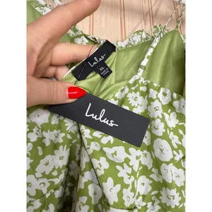 NWT Lulus Timeless Touch Green Floral Print A-Line Midi Dress Sundress Beachy XL thumbnail 7