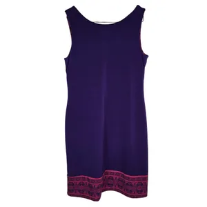 Magnolia Grace Perissa Reversible Knit Dress Purple Geometric Sleeveless M thumbnail 4