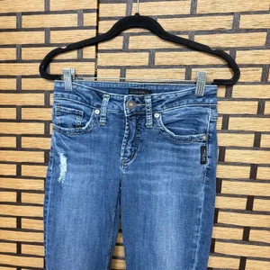 Silver Jeans Suki Straight‎ Leg Jeans Size 25W/32L thumbnail 3