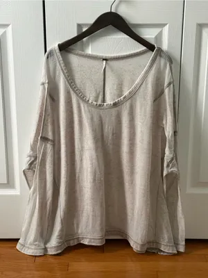 Free People Macchiato Top in Cream thumbnail 2