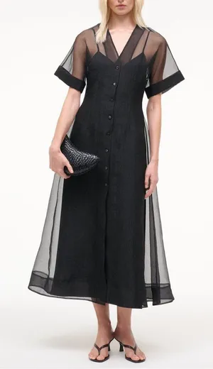 Staud Elle Dress in Black XS thumbnail 1