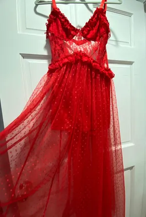 Red Lace Choosy Dress thumbnail 2