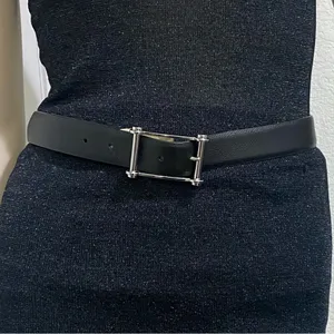 LAUREN Ralph Lauren Black & Gold Leather Reversible Women’s Belt Waist 29.5-33.5 thumbnail 3