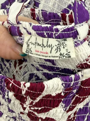 Free People‎ Purple Floral Print Heat Wave Women's Maxi Dress Size XS thumbnail 4