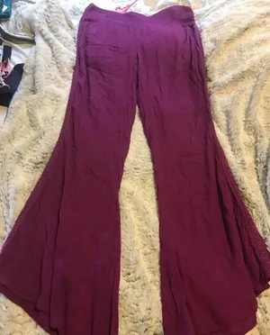 Billabong Purple Flowy Pants thumbnail 2