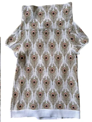 Like New Anthropologie MOTH Wool Peacock Funneled Folds Sweater Size Small thumbnail 11