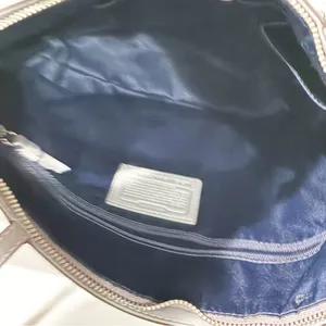 COACH E1120-F15142 Patent Leather Stitched C‎ Tote Shoulder Bag Grey thumbnail 5