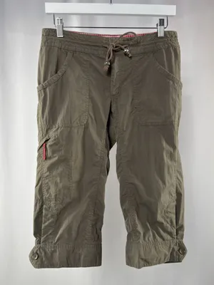 Vintage The North Face Cargo Capris with Drawstring Hiking‎ Pant in Green Size 4 thumbnail 1