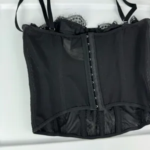 Dealmore Corset Top Sz Small Black Lace Mesh Crop Top thumbnail 14