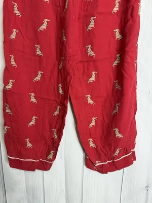 Loft Sleep Pajamas Sz Large 2-Piece Set Wiener Dog Christmas Lights Short Sleeve thumbnail 10