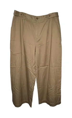 A.n.a Women's Pants Pleated Chino Long Trouser Wide Leg Hi-Rise‎ Tan Sz. 18 NWT thumbnail 1