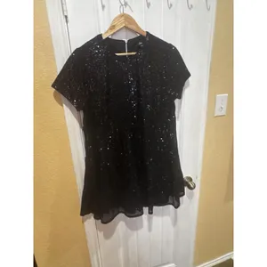 Lulus Women's Black Sequin Mini Dress Size L thumbnail 5